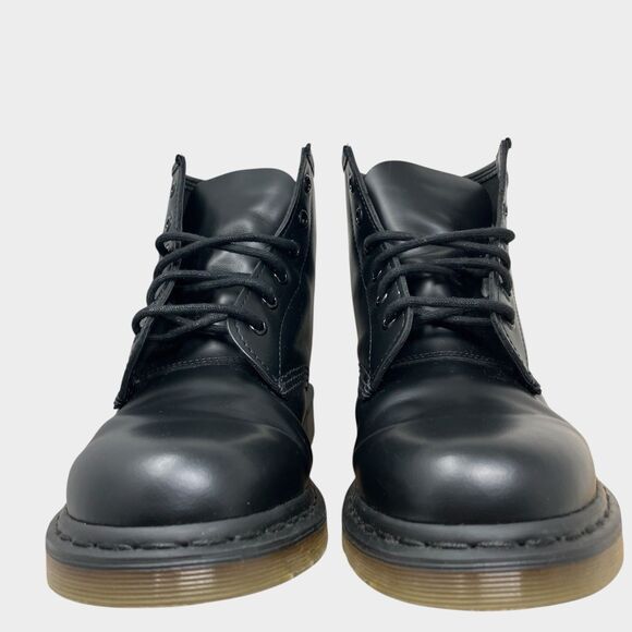 Dr. Martens Boots‎ Mens 9 Black Smooth Leather 6 Eye Ankle Lace Up 101 READ* main image 5